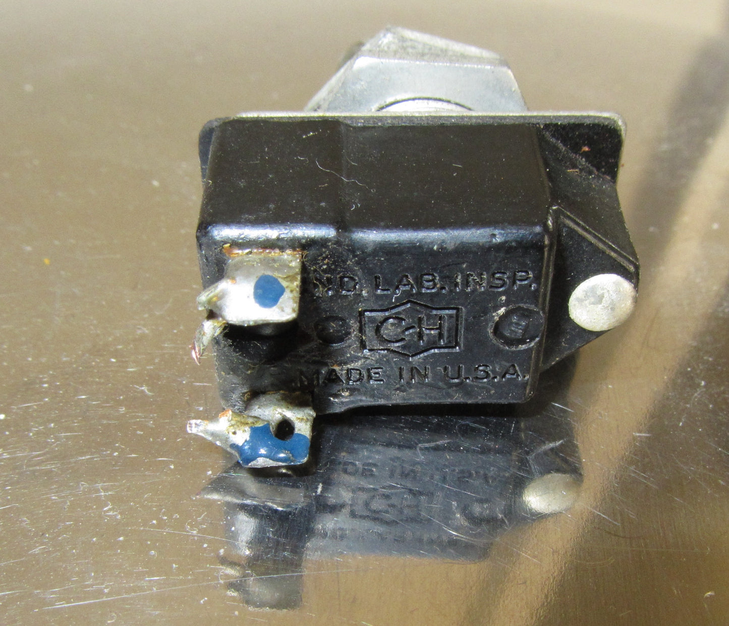 SPST C&H, Oak,  Ball Dolly Switch, 1 amp @ 250V, 3 amp @ 125v, EX EQUIPT