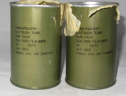 4CX250F/G, EIMAC, 8621, NEW, SAME BATCH CODE, EX MILITARY, STOCK.