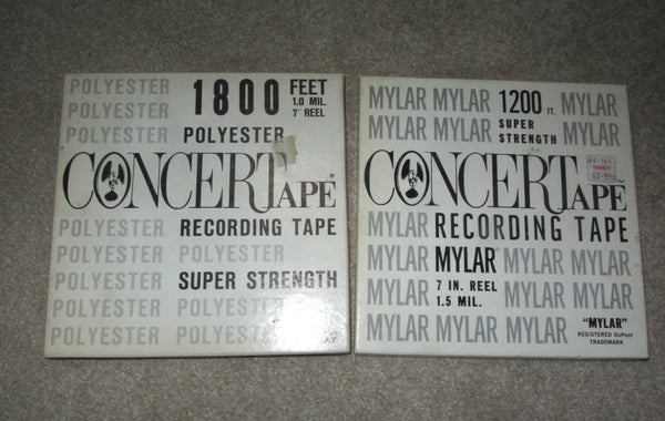 2x Concertape, 7 inch dia spool, R2R, tape, Boxed