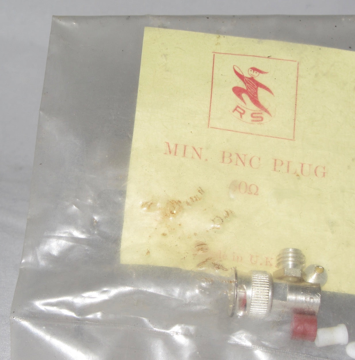 BNC PLUG, CABLE MOUNT, 60 OHM, RADIOSPARES