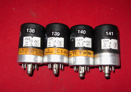 C3m, SIEMENS, POST OFFICE TRIODE, 1960S SUPERVALVE, USED TESTED
