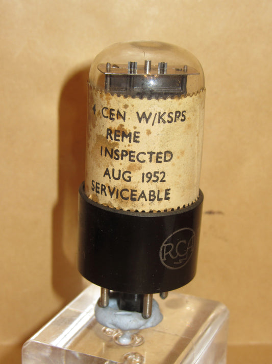 6X5GT/G, RCA, BIG LOGO, BLACK BASE, MAY 1941 PRODUCTION, 6X5