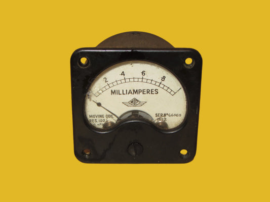 0 - 1 mA, Moving Coil Meter, by Pullin, MIP, Dated 1952