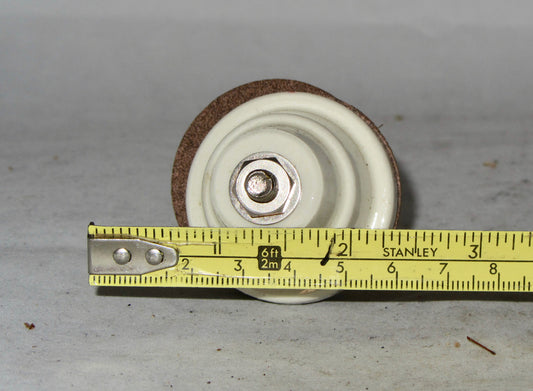 Porcelein, lead in bushing, leadthrough, feedthrough, 1.75ins diameter, EF Johnson, CAt 135 - 52complete with rod, nuts & gaskets