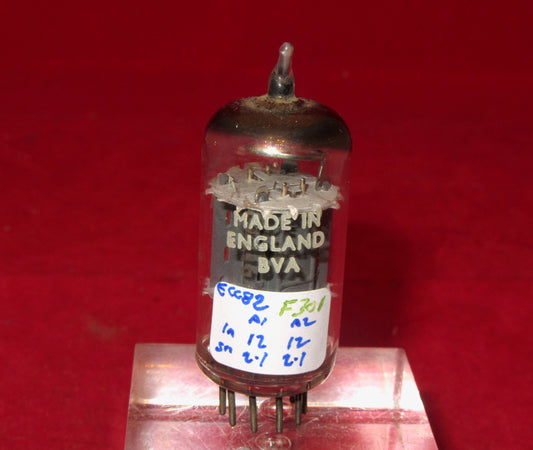 ECC82, MAZDA, WHITE PRINT, 1960S MANUFACTURE