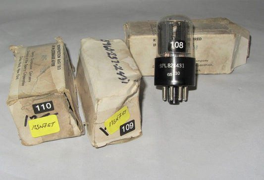 12SN7GT, SPERRY, SPL-823431,MIL SPEC VALVE, 1956 MANUFACTURE, 12SN7