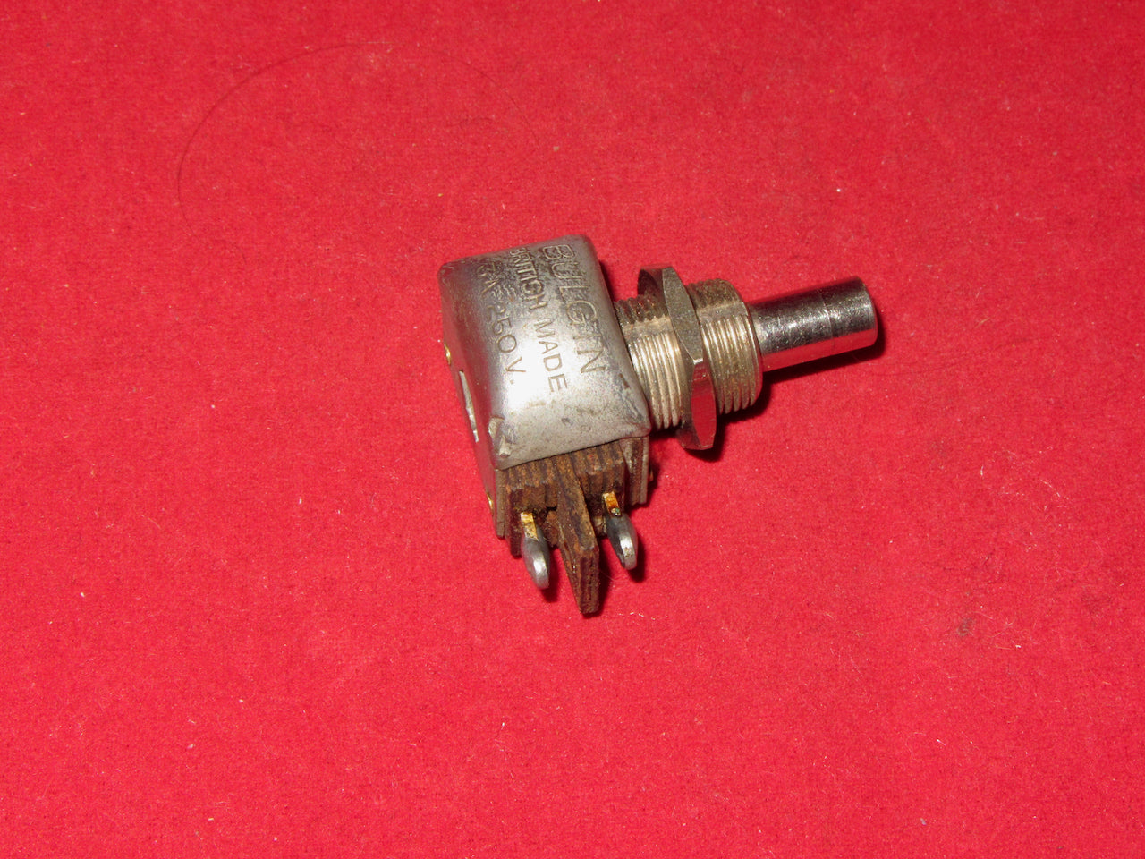 BULGIN, S253, ROTARY, SPST SWITCH, 3A @ 250V, EX EQUIPT