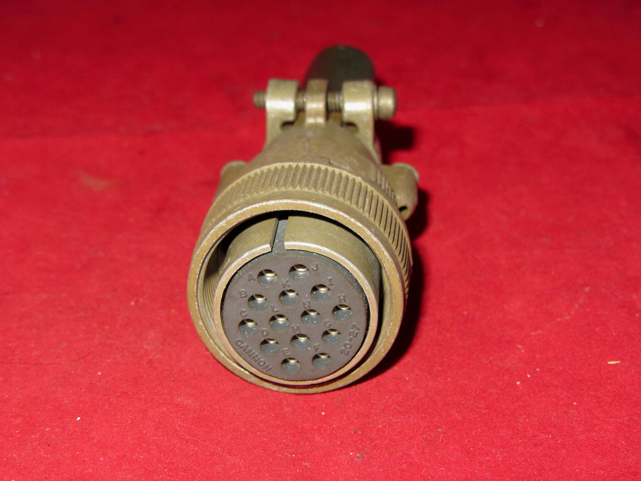 CANNON, ITT, CA-COM INDUSTRIAL CONNECTOR, 14 PIN, CA08COM-E20-27S, NOS