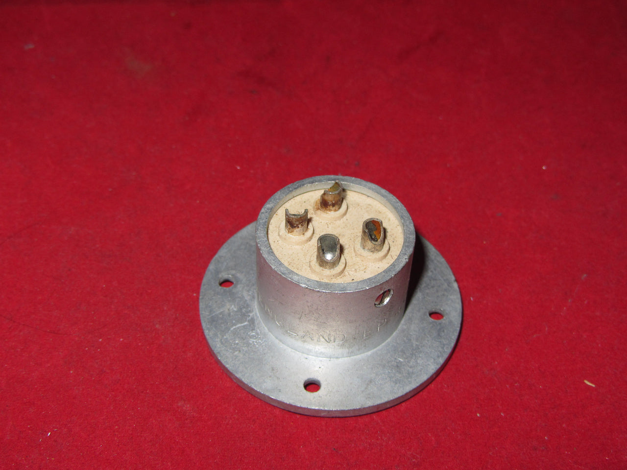 CANNON, ITT, EX BBC, EP4-14, CHASSIS MOUNT MAINS PLUG, 4 PIN