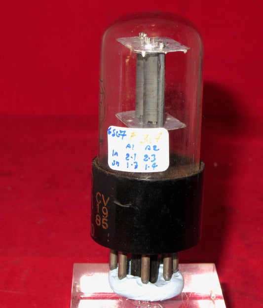 CV1985, BRIMAR, MIL SPEC 6SL7GT, , FAT BLACK BASE, ORANGE PRINT, ECC35, VT-229, FOOTSCRAY , MARCH 1952 PRODUCTION 6SL7