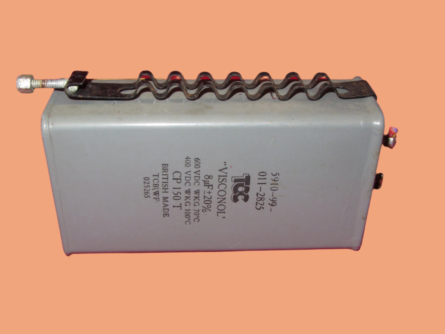 TCC, CAPACITOR CLIPS FOR , PAPER BLOCK, WAVY SPRING, PIO, CAPACITOR, 105mm LENGTH