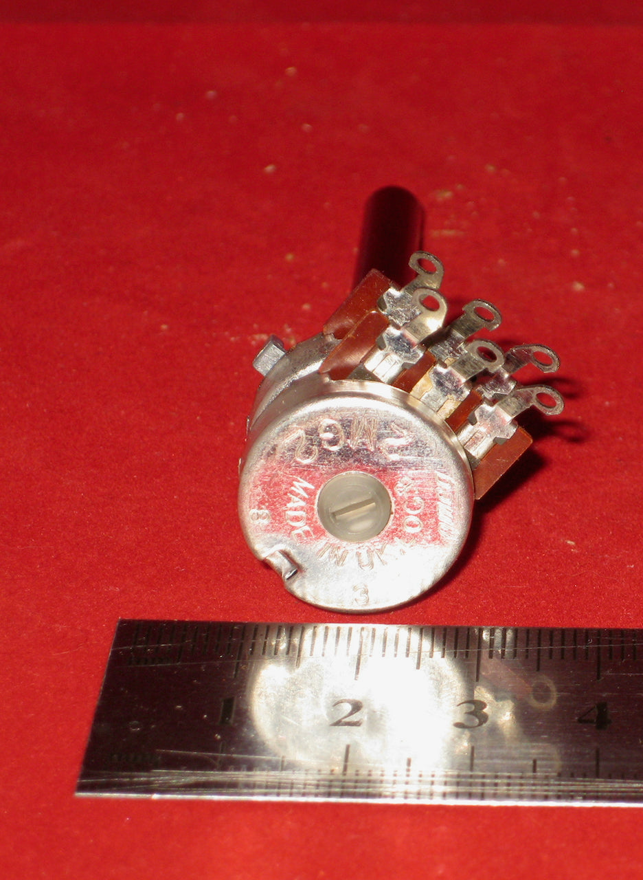 Citec - TE Connectivity, , Rotary Potentiometer, Spindle Operated, 2M2 + 2M2, 2 gang, 1 Turns, Logarithmic, 200 mW, ± 20%, 27 Series