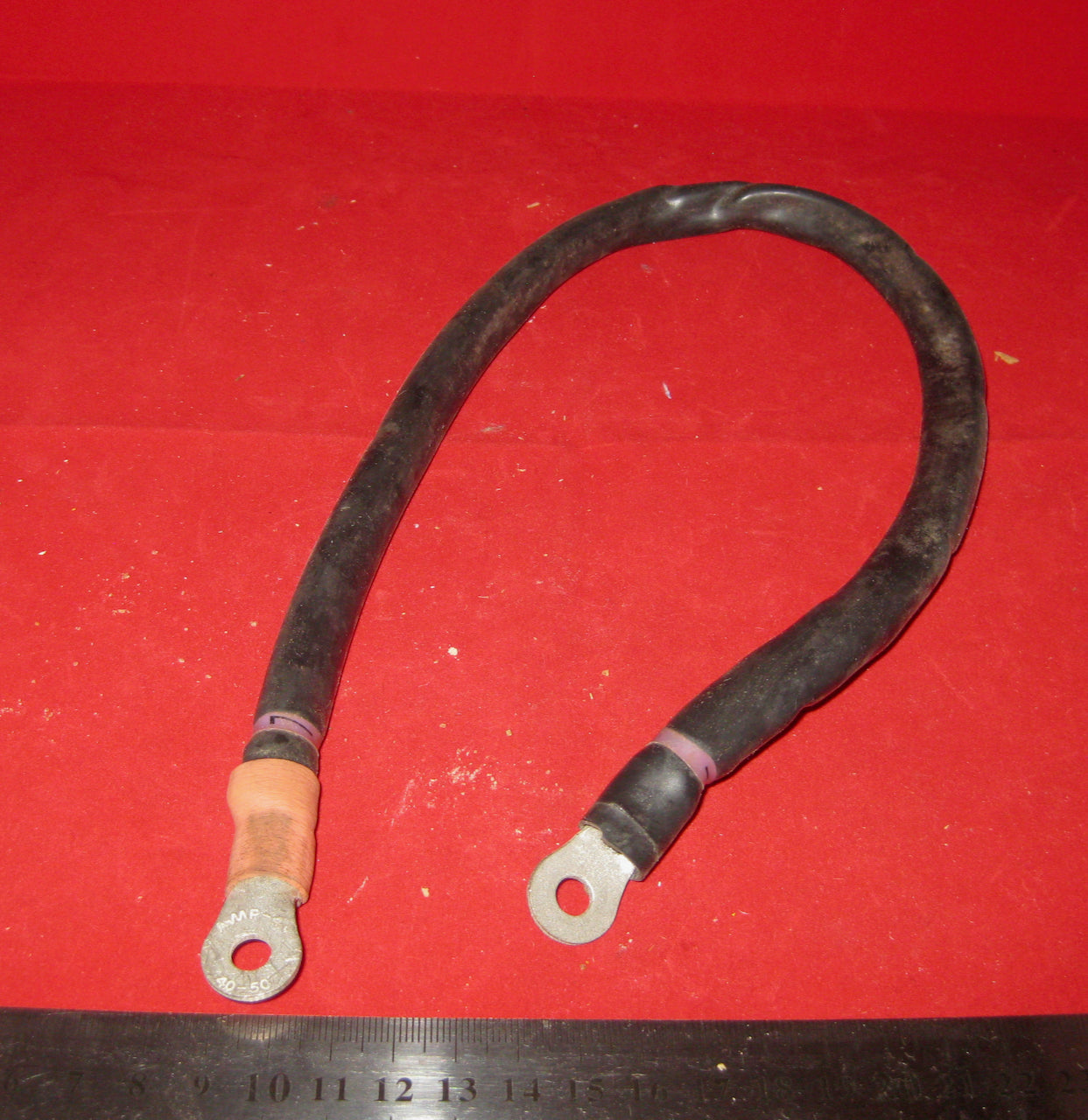 Heavy Duty Earthing Leads, 56cm Length, 9mm Dia Braided Cable, 7mm Eyelet