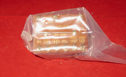 Parmeko, transformer, Primary 100/112/125/200/250 48-65Hz Secondary 26V @ 332mA