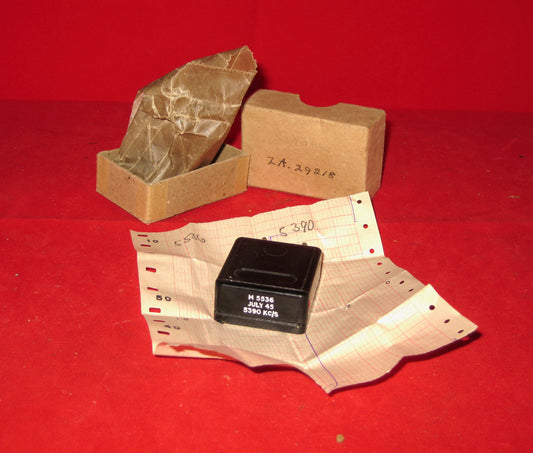 ZA29218, WW2 Crystal, , 5390 KHz, Boxed, New, Dated 1945