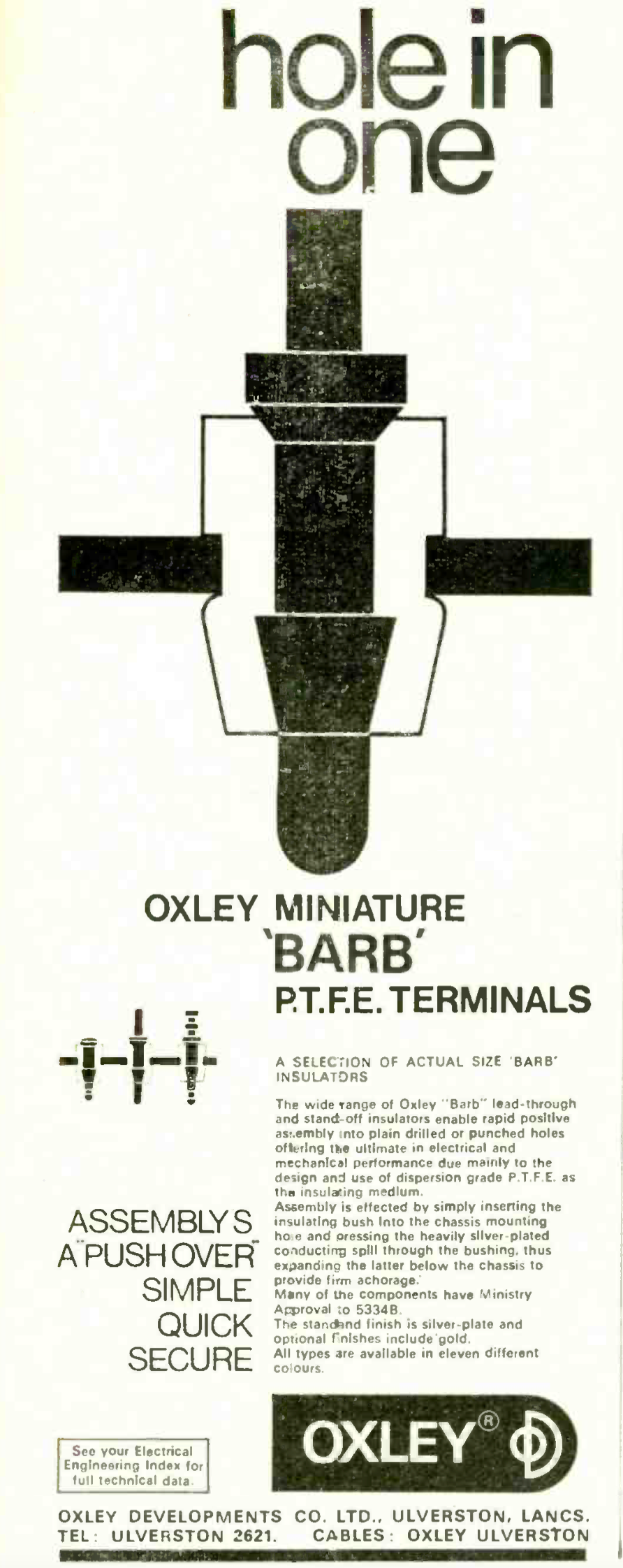 BARB CONE, SILVER PLATED SPILL, CHASSIS MOUINT 8BA SCREW INSULATED STANDOFF,