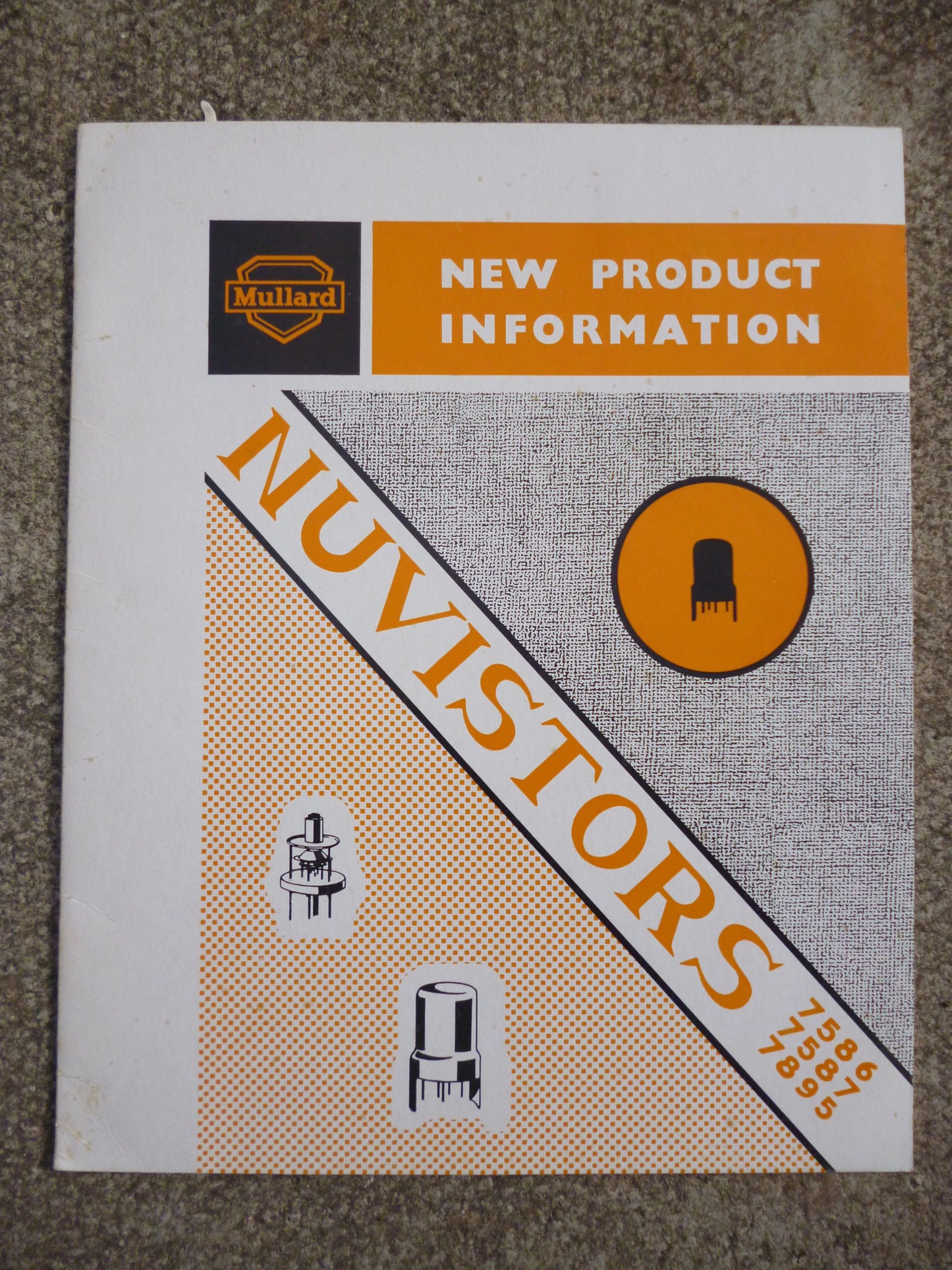 MULLARD, NUVISTORS CATALOGUE, NEW PRODUCT INFORMATION 1968, INCLUDING 7586, 7587, 7695