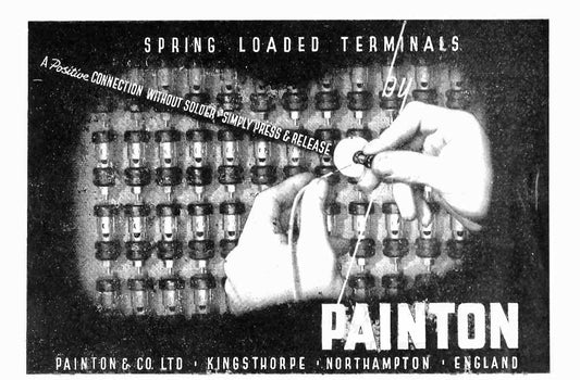 Painton, spring terminals, as used on Eddystone & military receivers, black knob