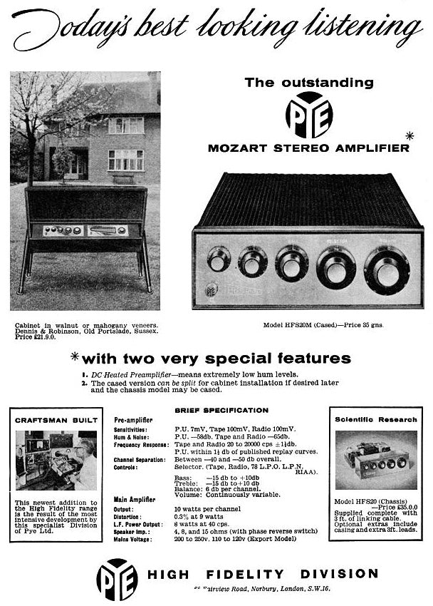 EDGE MOUNT VALVE HOLDER FOR THE SINGLE ENDED EL34 IN THE PYE MOZART AMPLIFIER