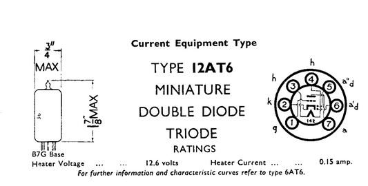 12AT6 BRIMAR, HBC90, NIB