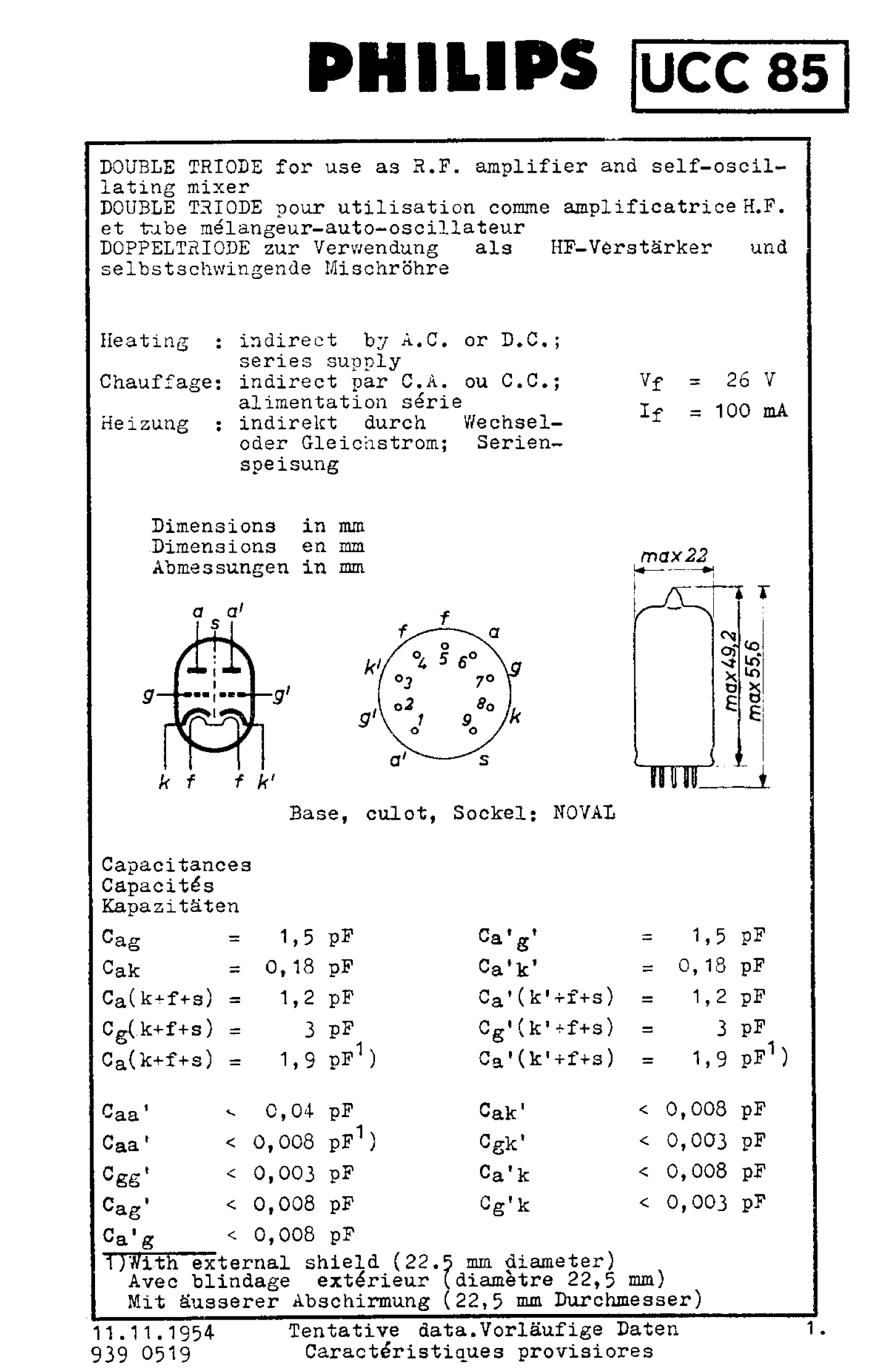 UCC85, BRIMAR  NEW BOXED, 10L14, 26AQ8, B109,