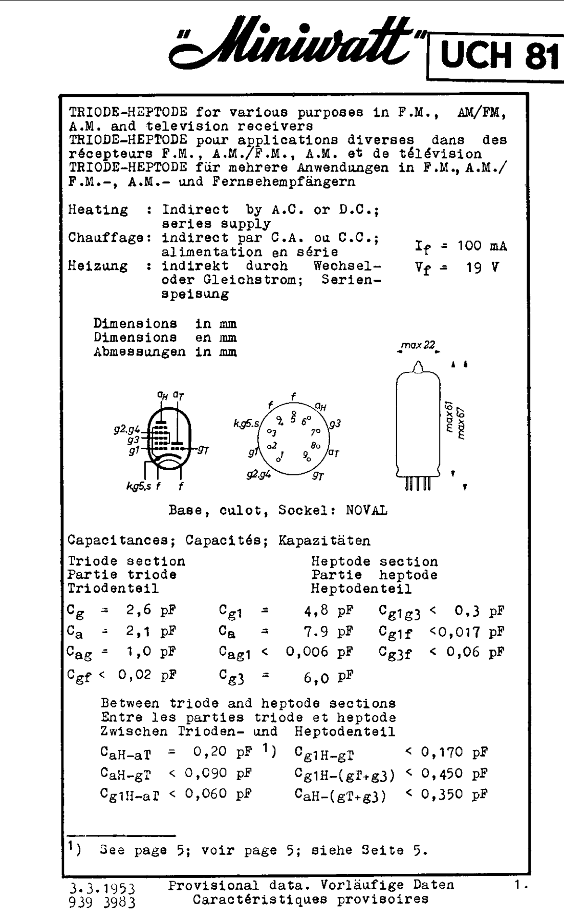 UCH81, MAZDA WHITE BOX, 0C14, 19D8, X119