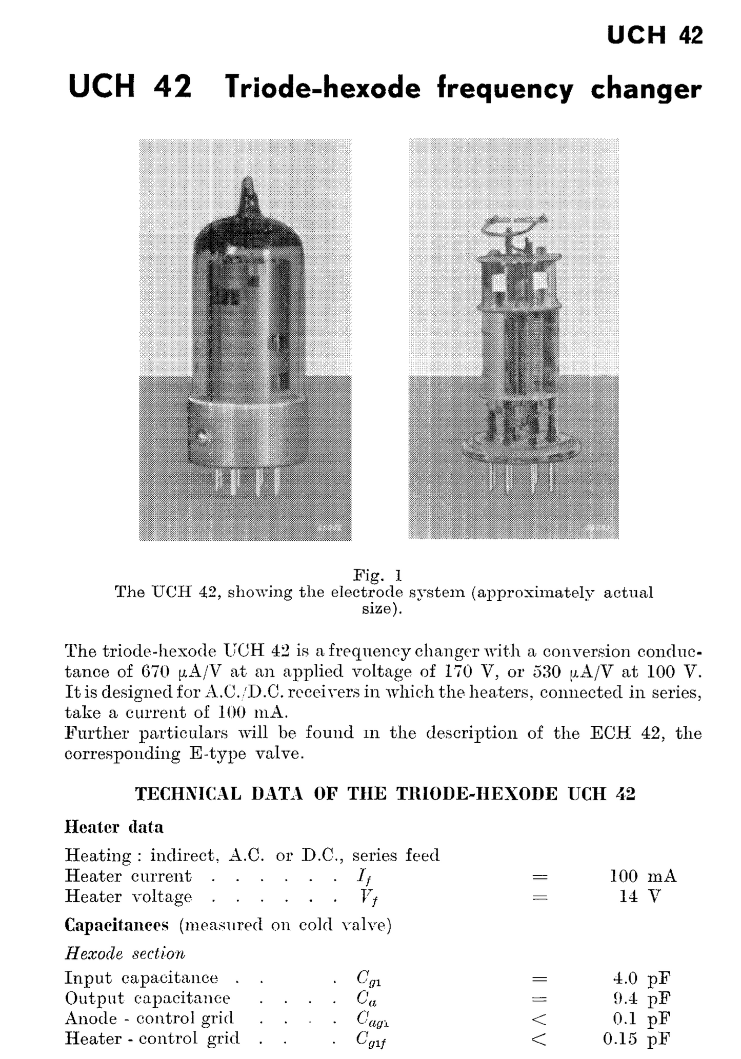 UCH42, TELEFUNKEN, NIB, 41TH, 14K7, X142