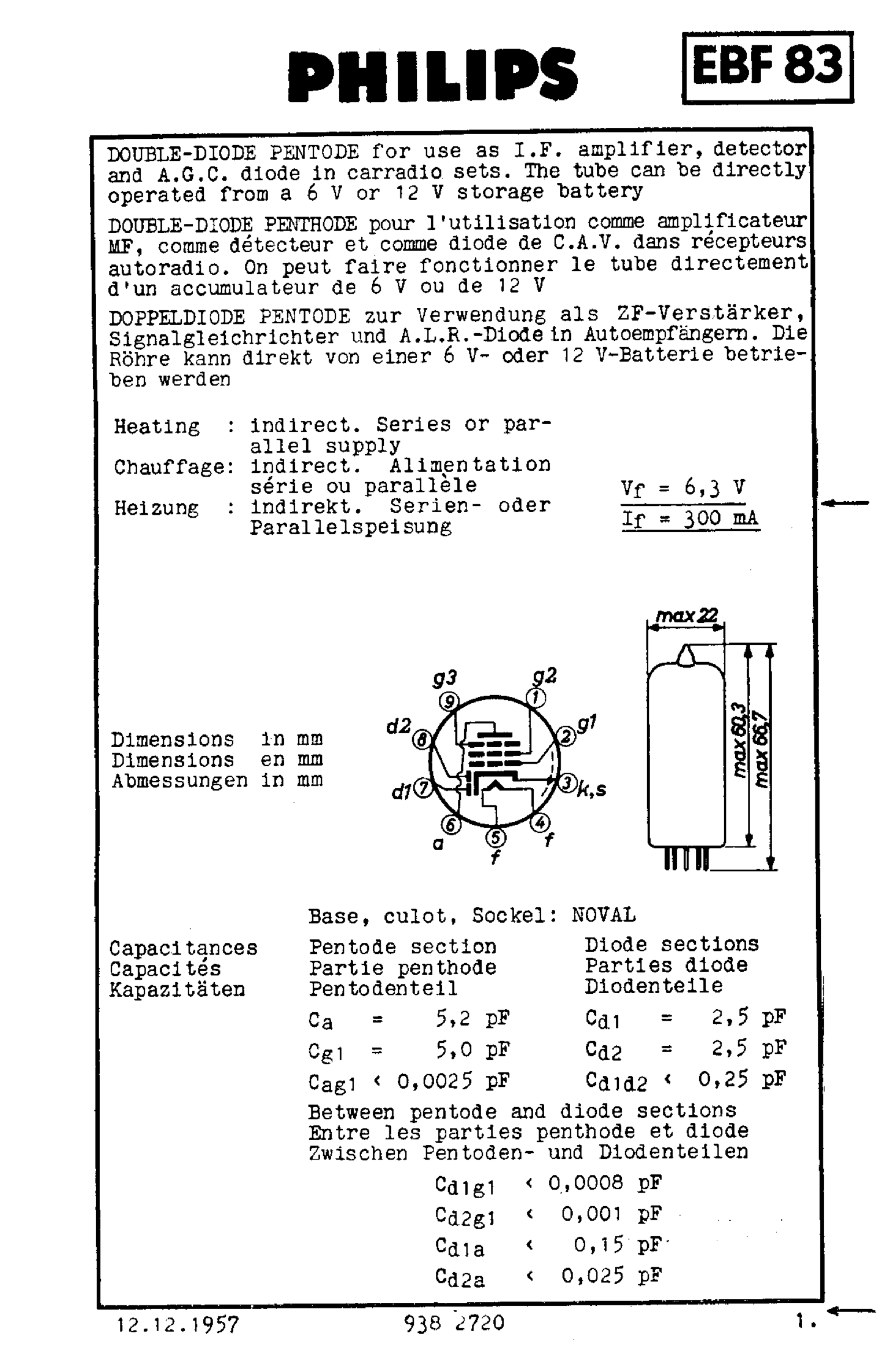 EBH83, MULLARD, 6DR8