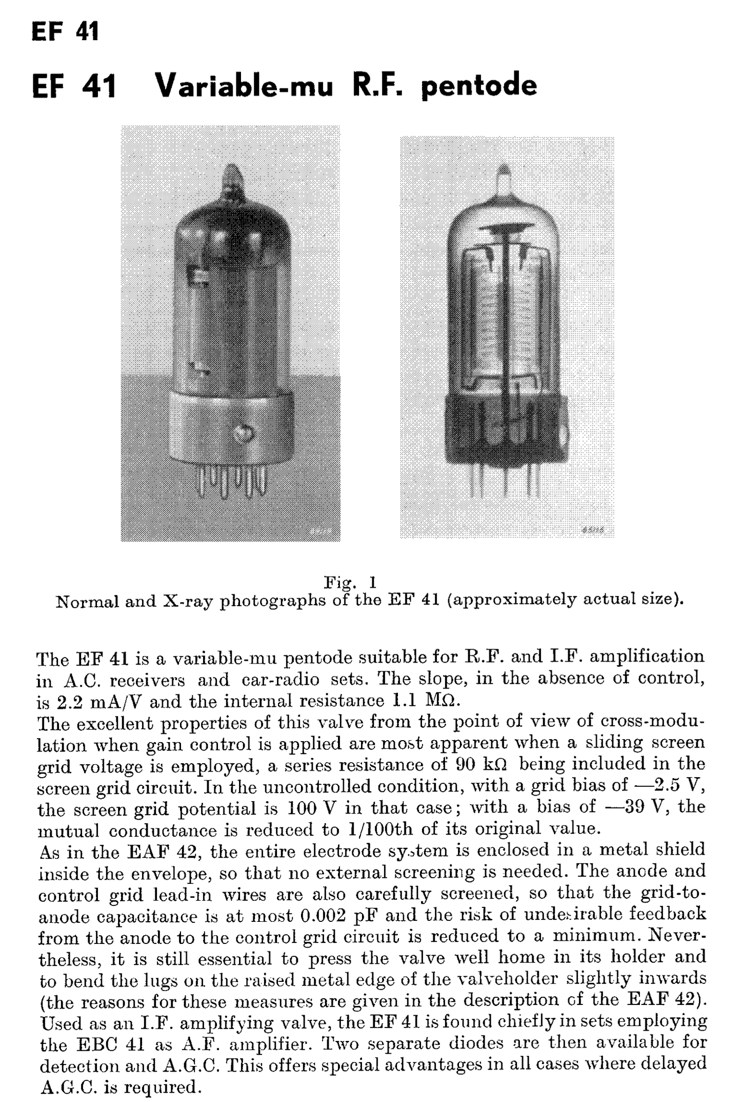 EF41, Giant Electronics, New Boxed, 62-VP, 6CJ5, 6F16, 7F16, CV3886, W150,