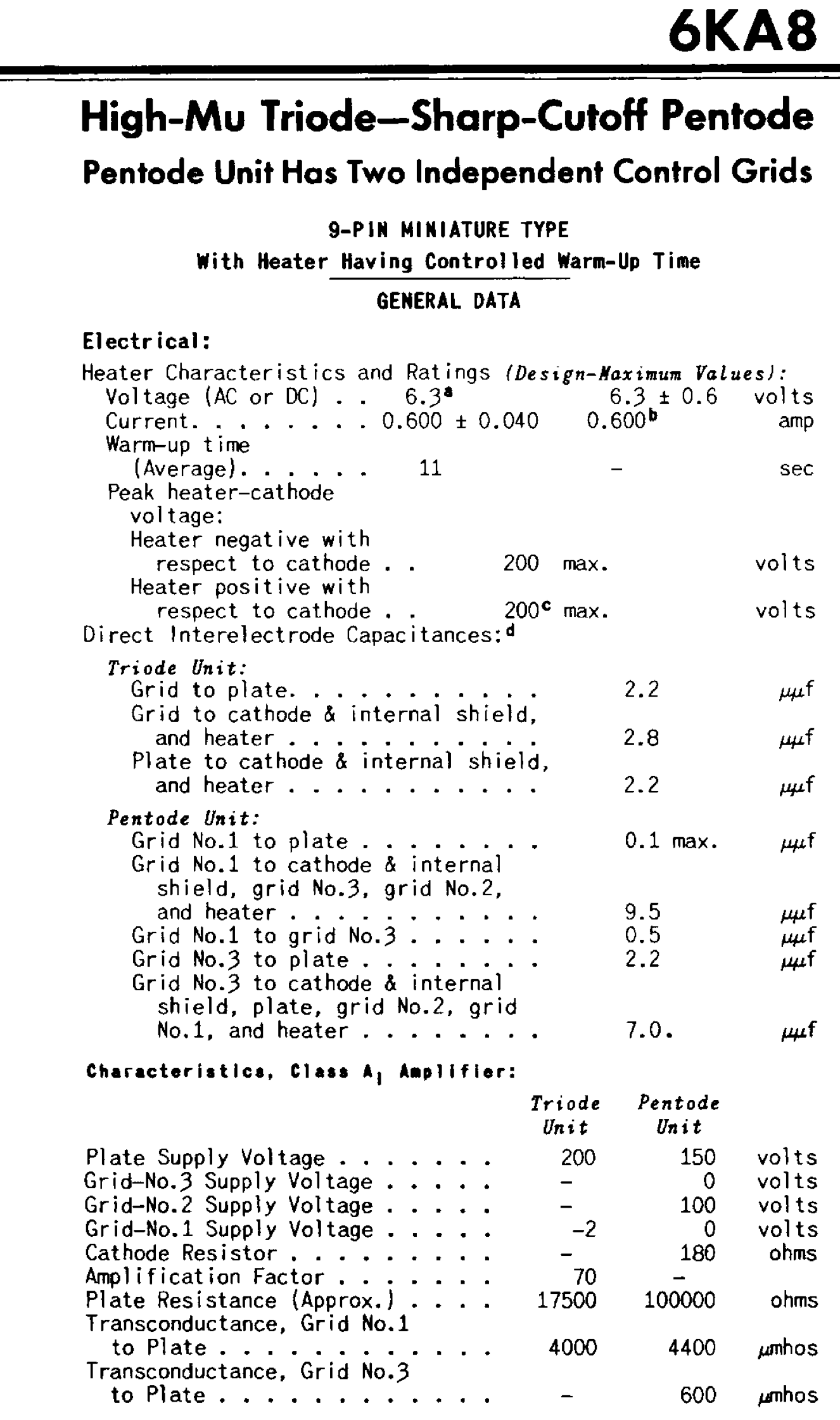 6KA8, GE, NEW BOXED,