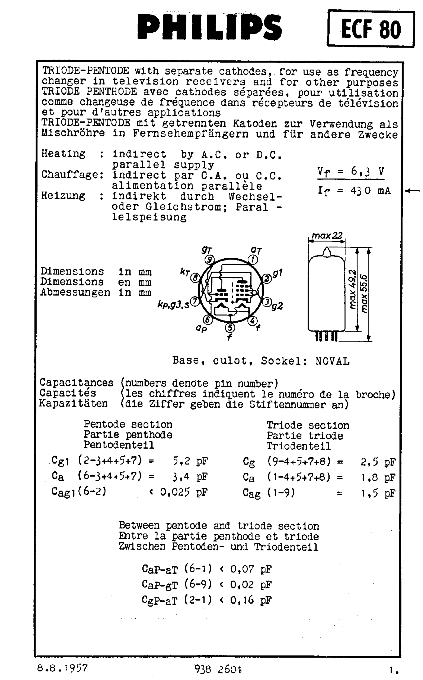 6BL8, WESTINGHOUSE, New Boxed, 6C16, CV5215, ECF80,