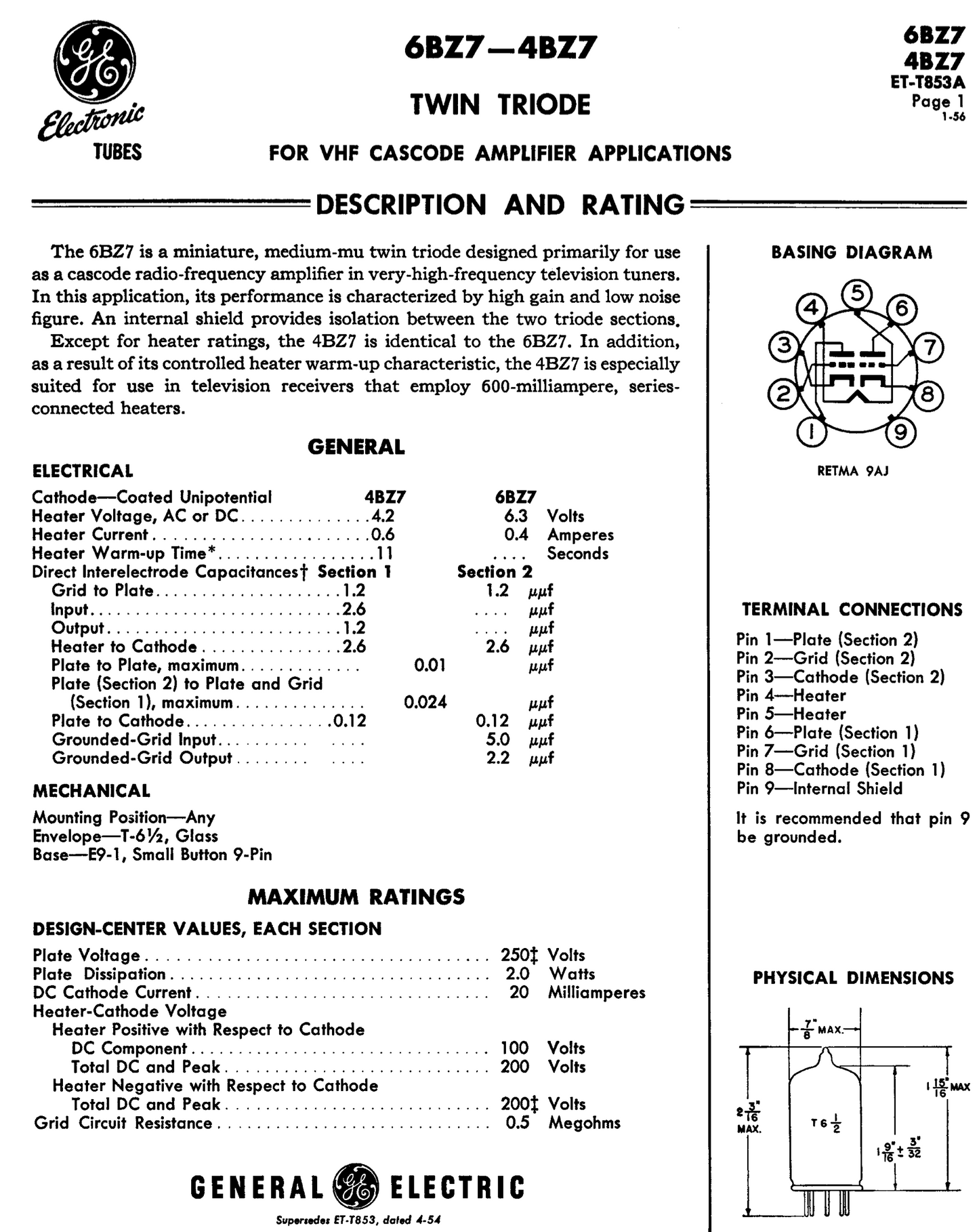 6BZ7, TUNG-SOL, BOXED NEW, 6BQ7A, 6BS8, 6T27