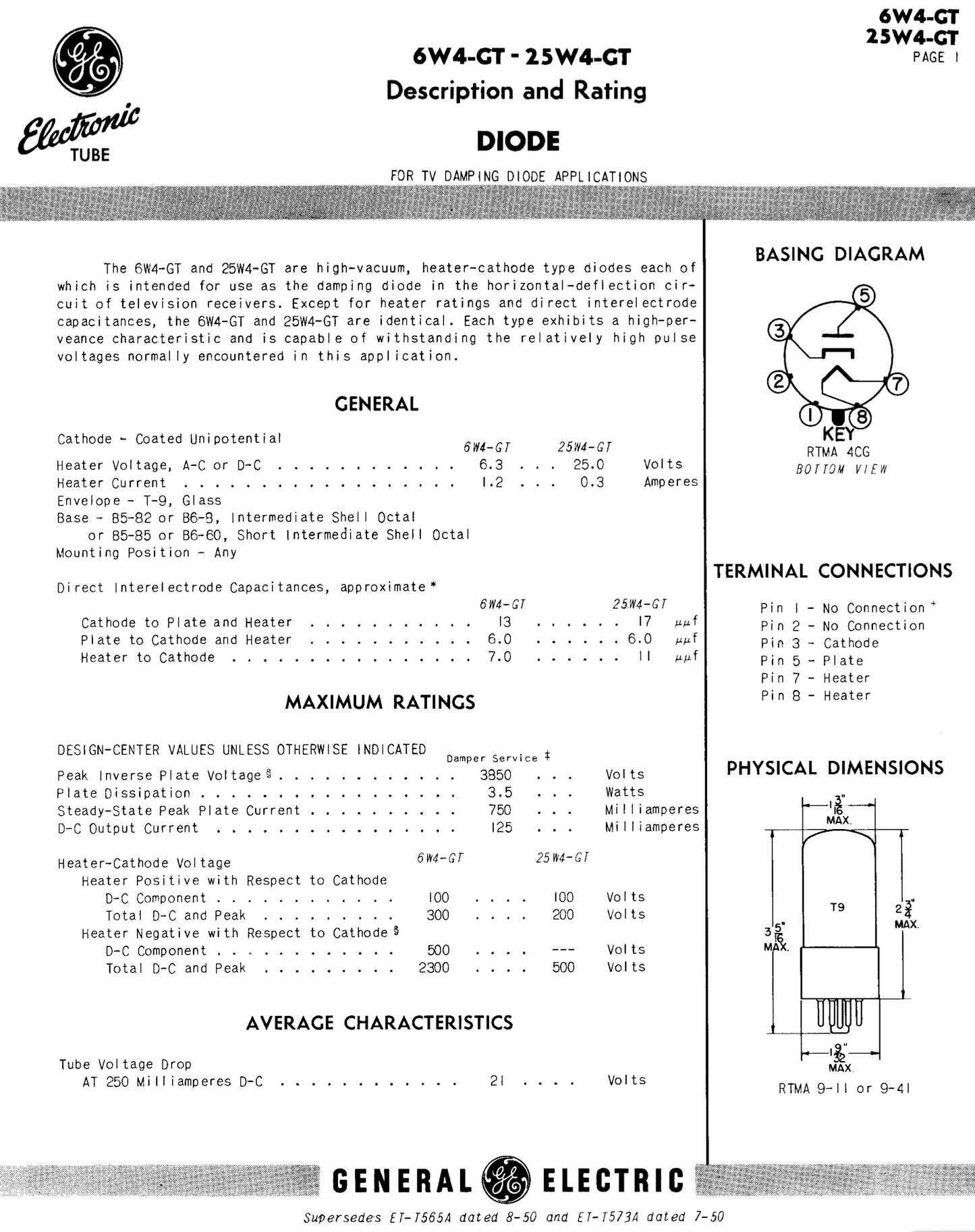 6W4GT, SELECTRON, NEW BOXED, CV732