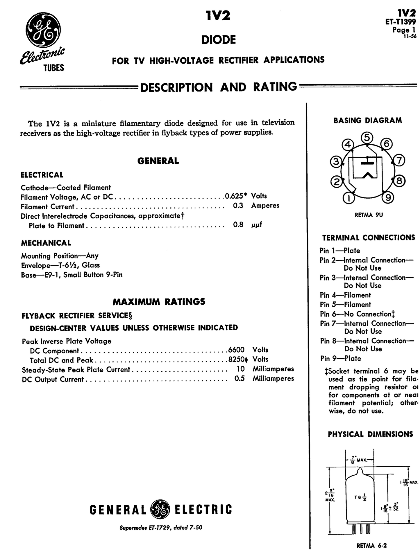 1V2, WESTINGHOUSE, NOS, CV3994