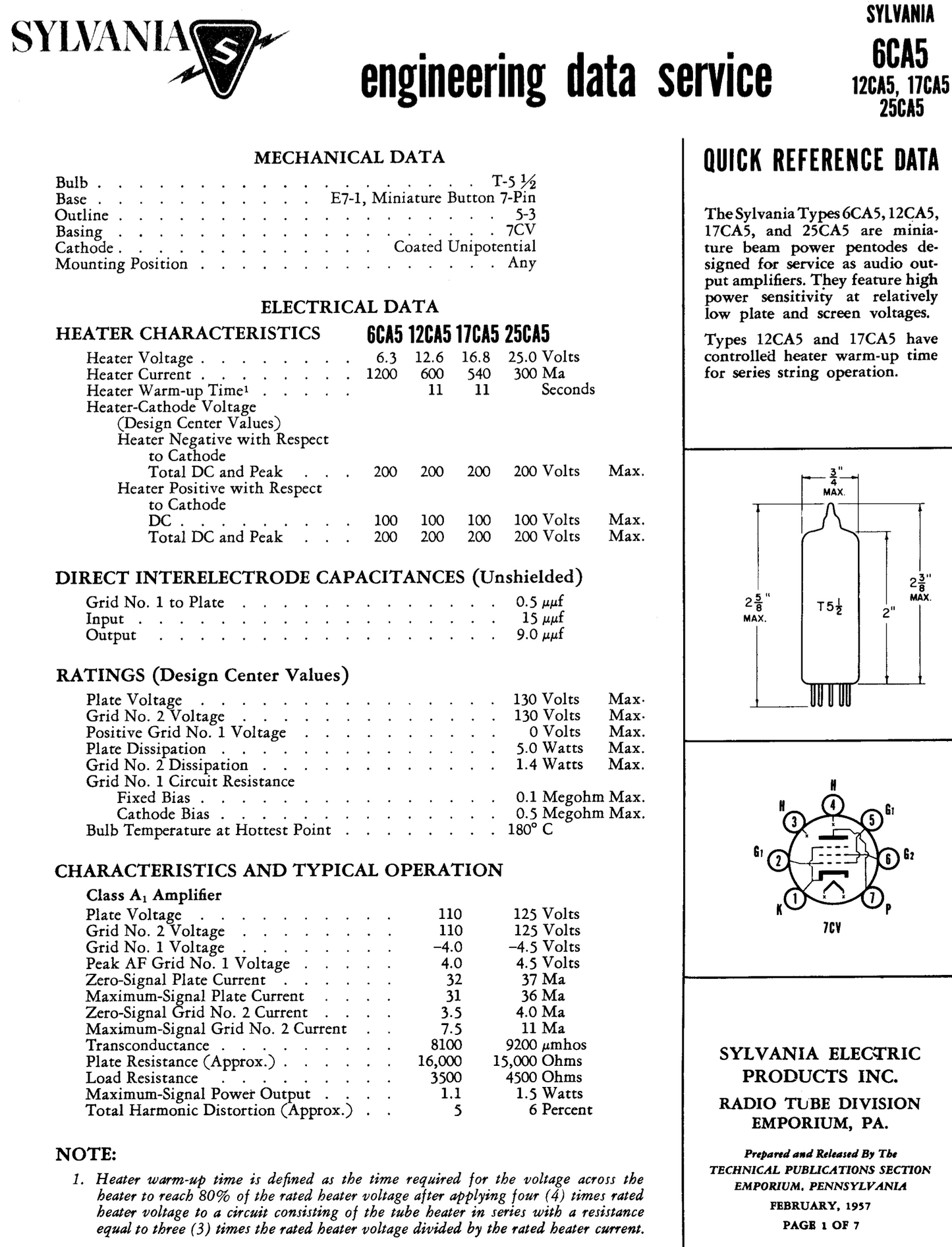 6CA5, GE, New Boxed, 6EH5