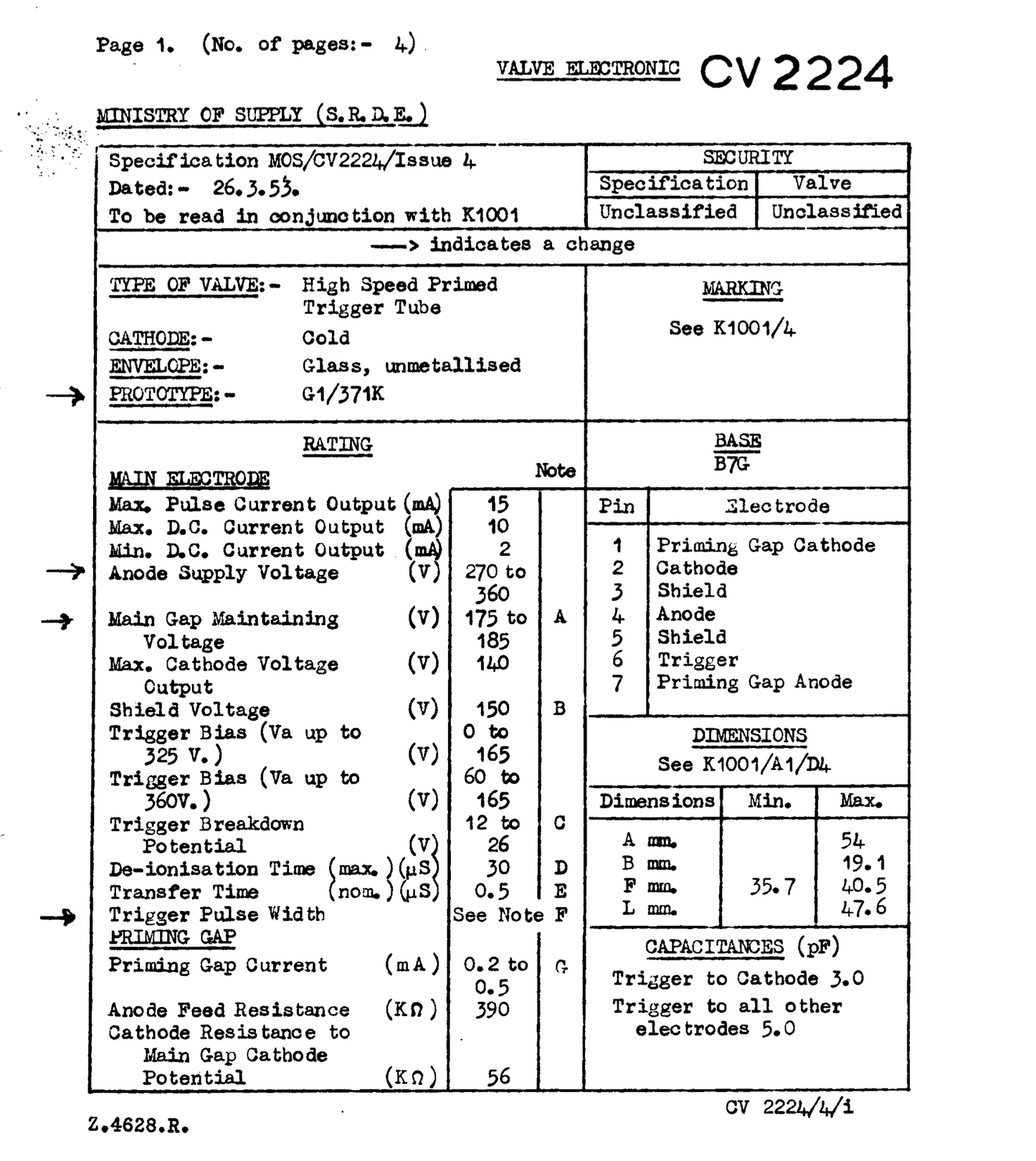 CV2224, NIB, G1/371K