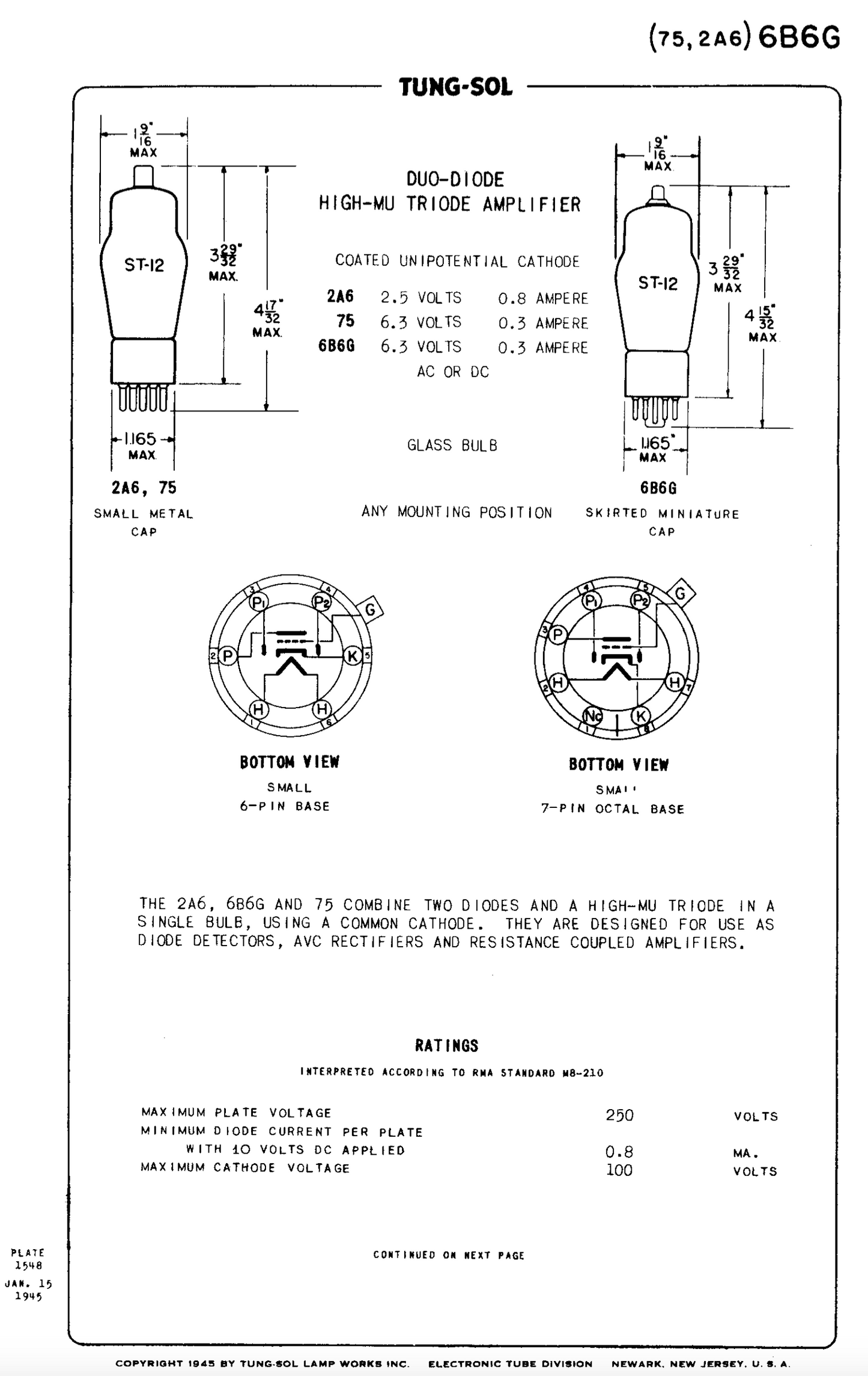 6B6G, KEN-RAD, WHITE BOX,