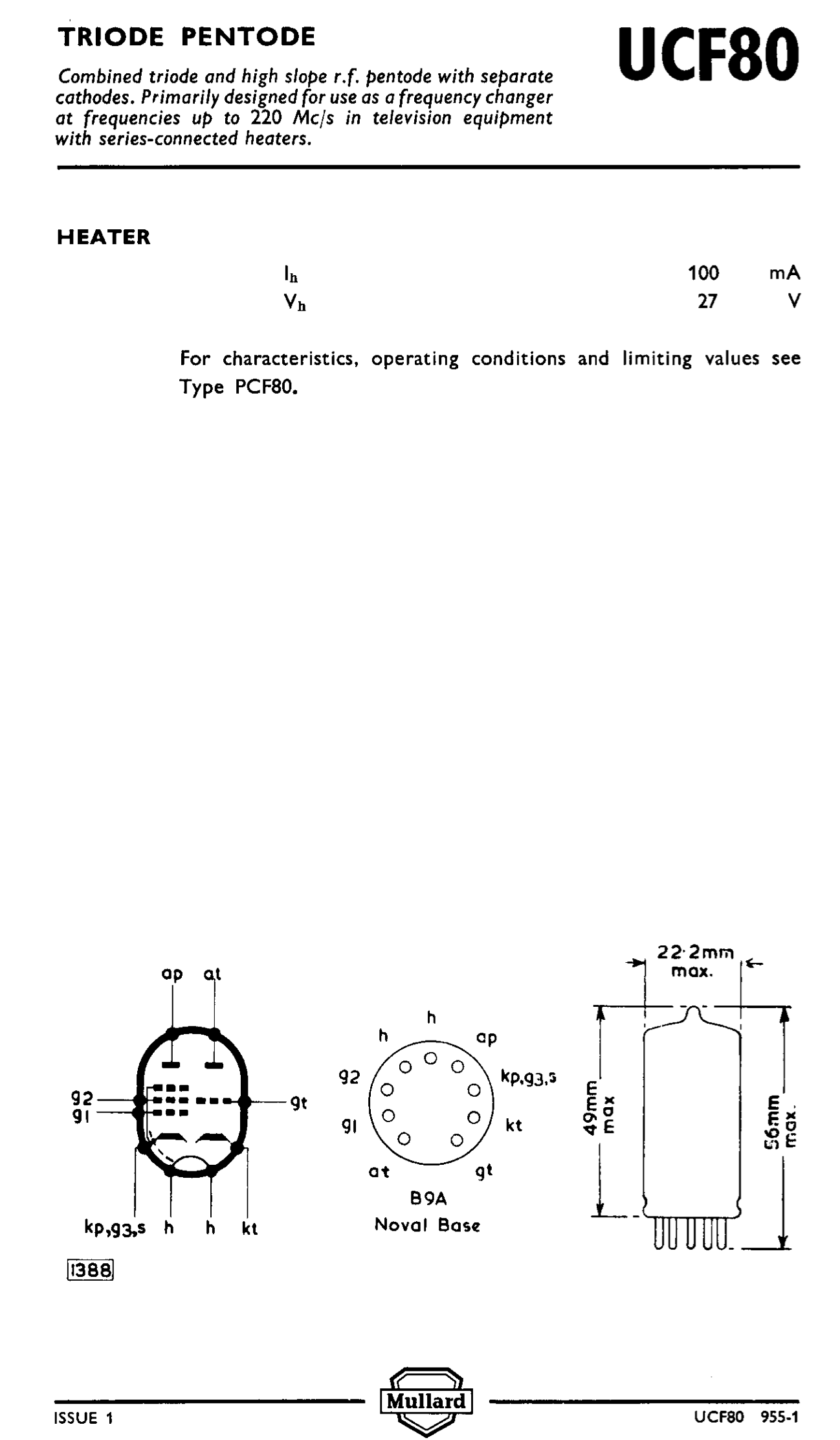 UCF80, Mullard New, Boxed