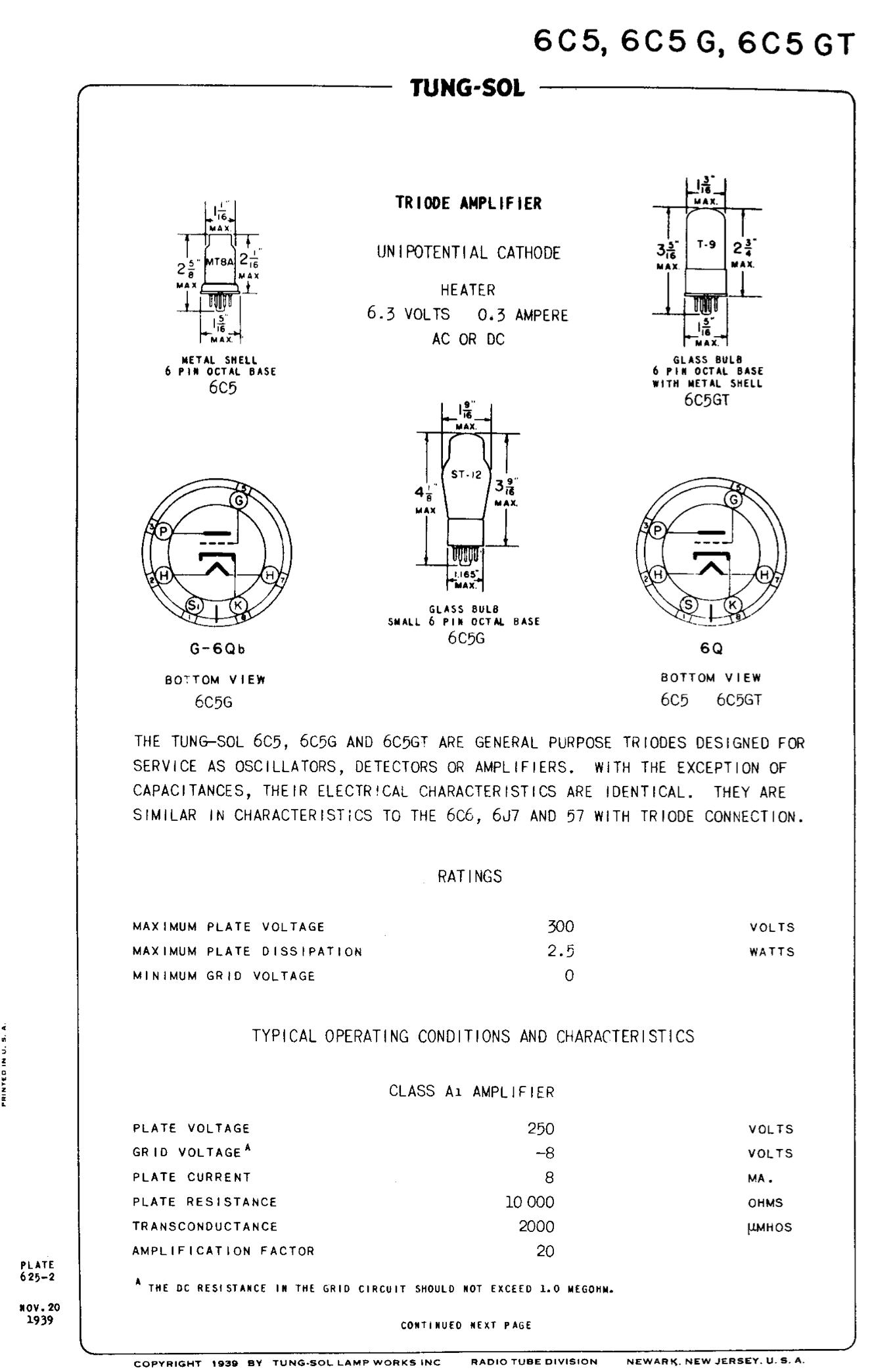 6C5G, BRIMAR, NIB , CV581