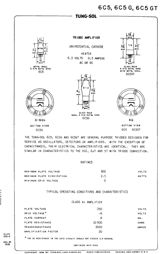 6C5G, BRIMAR, NIB , CV581