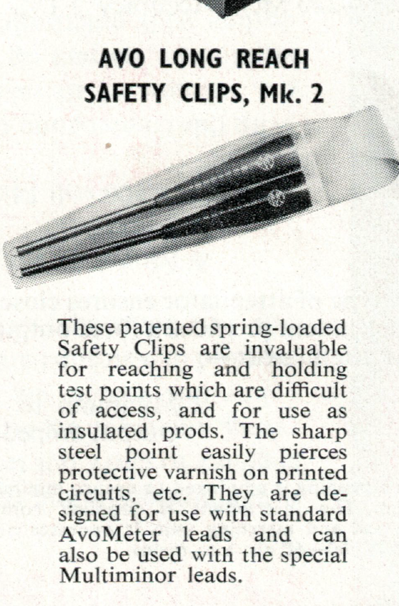 AVO, long reach safety clip, black, prod