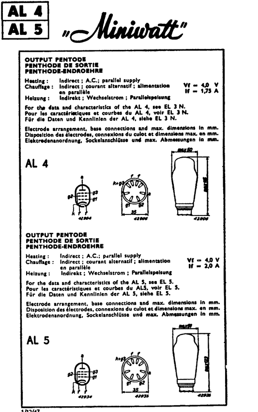 AL4, TELEFUNKEN, OSW3103, A4FF4, TAL4, 4E1, WE38,