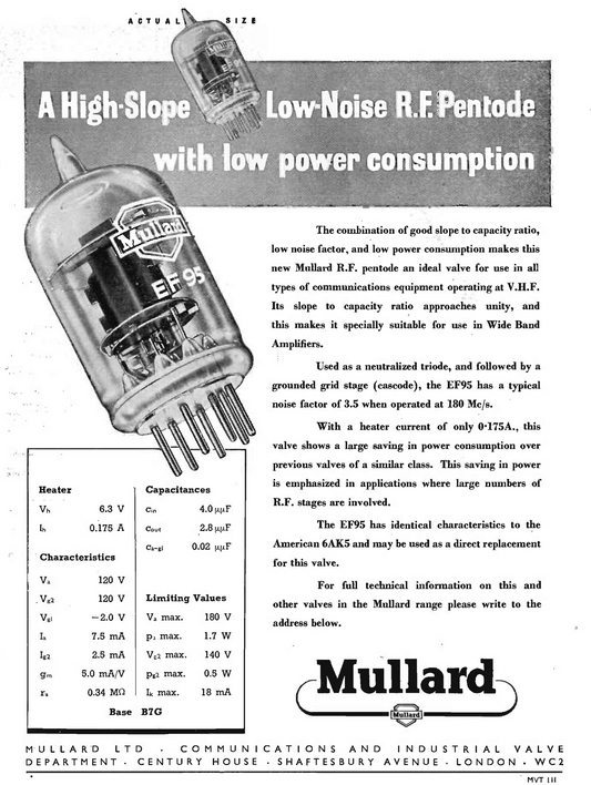 6AK5W, NATIONAL, NEW BOXED, 403A, 5654, 6069, 6AK5W, 6F32V, 731A, CV850, DP61, EF95, M8100, PM05