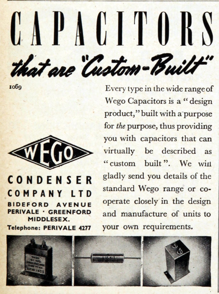 WEGO, PAPER BLOCK, PAPER IN OIL, PIO, CAPACITORS, 1 uF @ 1000V, NEW OLD STOCK,