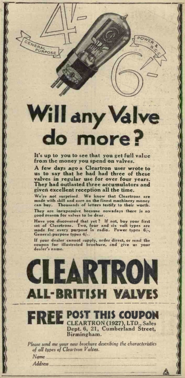 CT215H, 215H, CLEARTRON, PIP TOP, TRIODE, 1927, BOXED