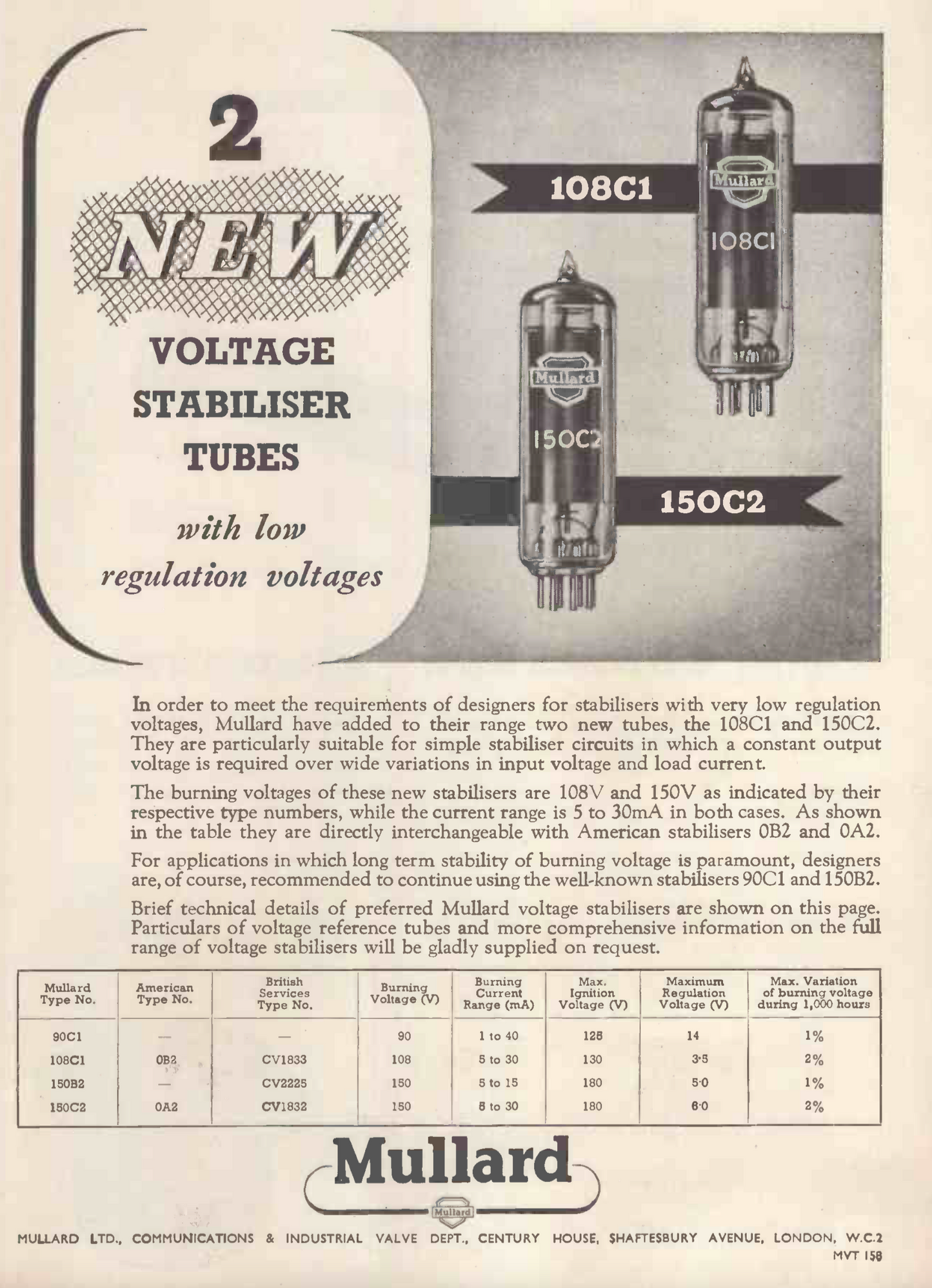 0A2, VALVO, 150C2, CV1832, GD150M, QS1207,