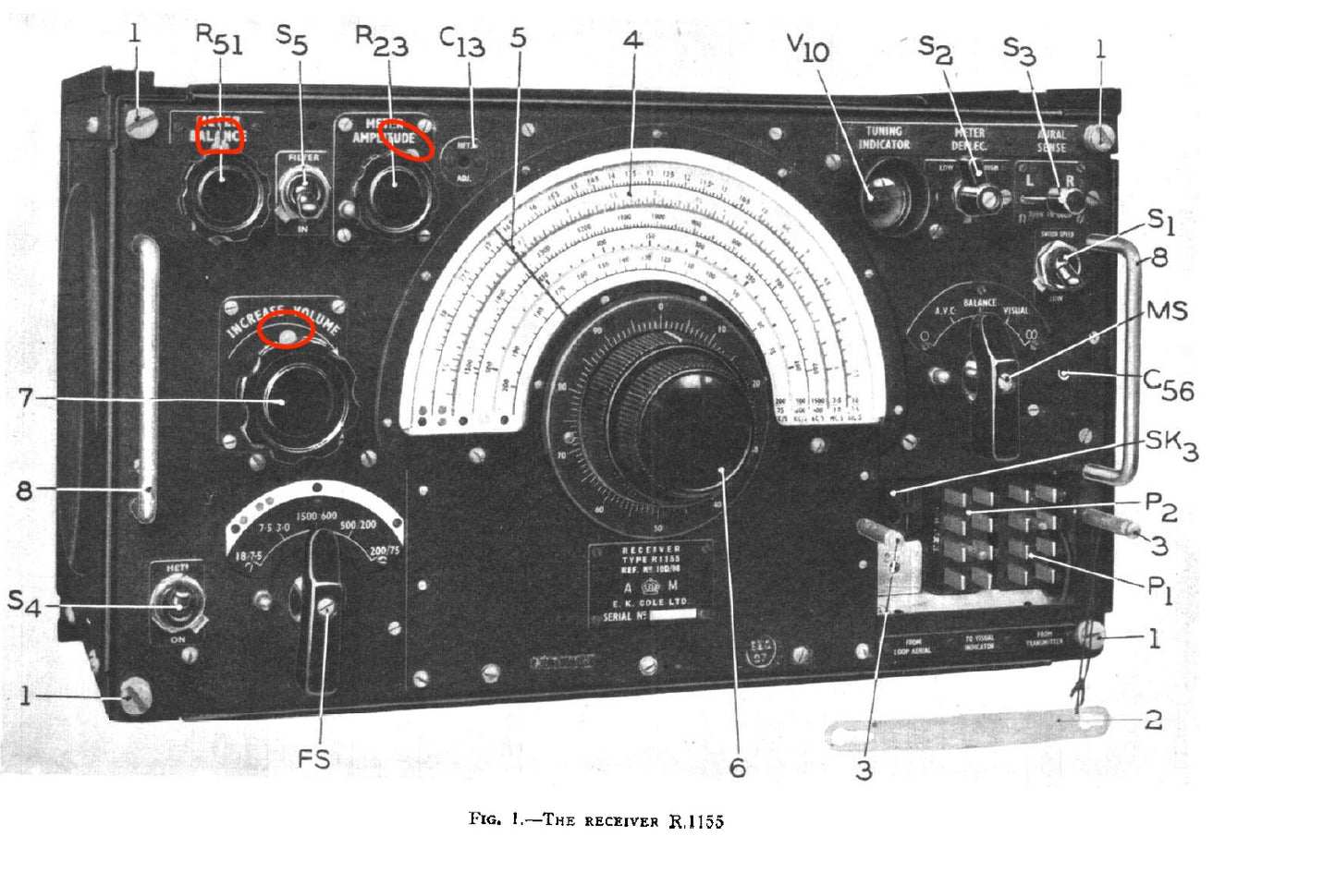 R1155, KNOB POINTERS, REPRO RESTO ITEM