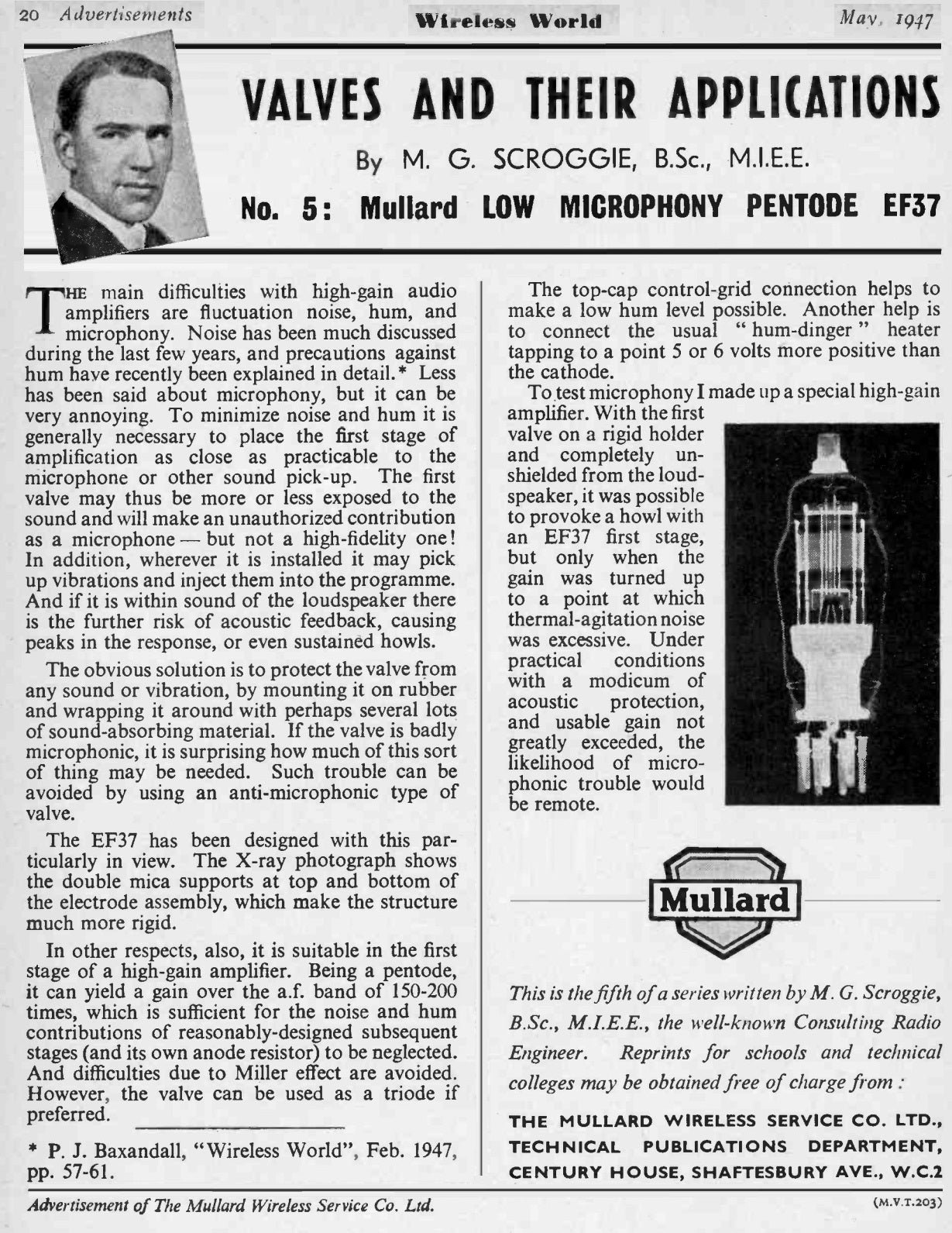 EF37, MULLARD, NEW BOXED, OM5A