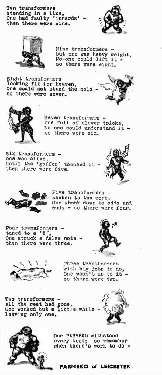 10 LITTLE PARMEKO TRANSFORMERS