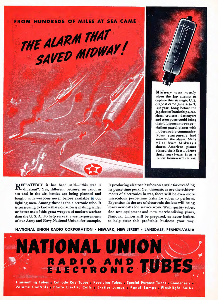 NATIONAL UNION & THE ALARM THAT SAVED MIDWAY IN 1942!